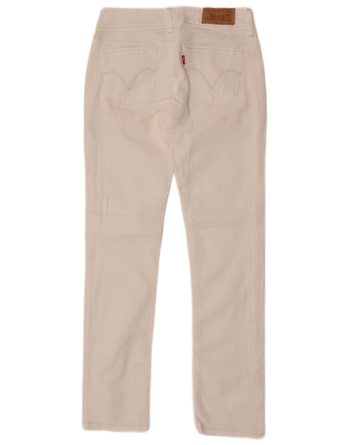Calça jeans feminina Levi's 571 Slim W28 L30 algodão branco