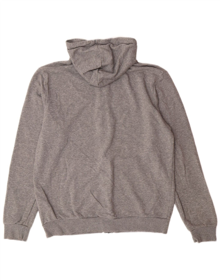 Suéter masculino PUMA com capuz e zíper médio cinza algodão