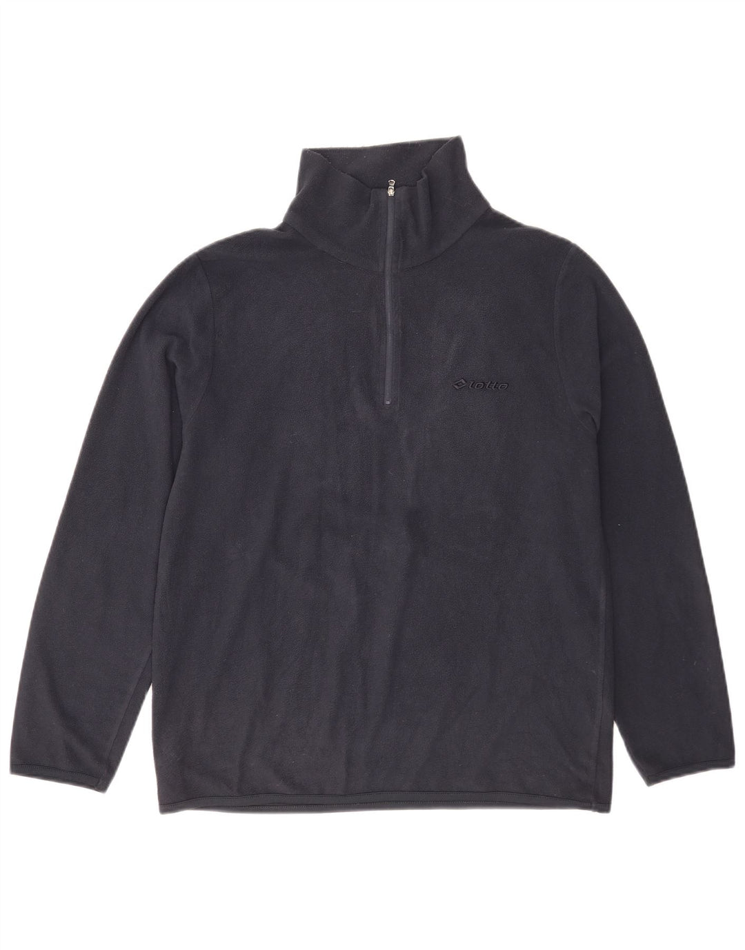 Suéter de lã masculino Lotto com zíper e gola média azul marinho poliéster