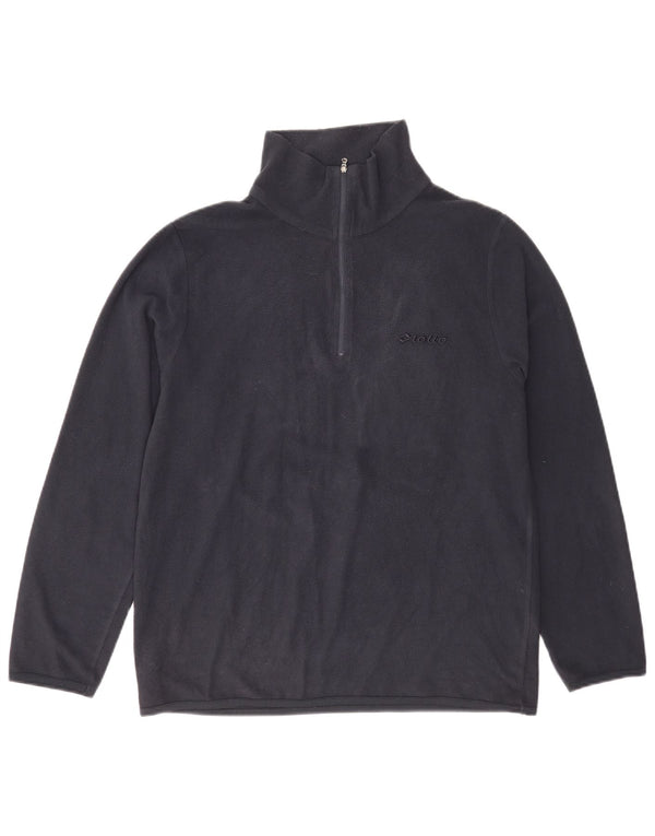 Suéter de lã masculino Lotto com zíper e gola média azul marinho poliéster