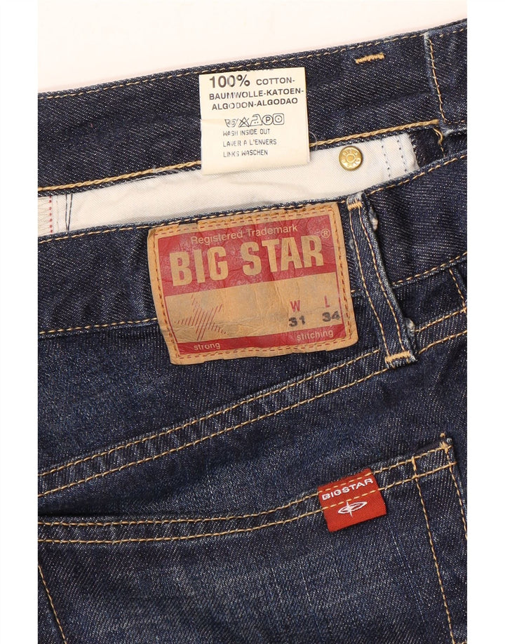 Calça jeans reta masculina Big Star W31 L31 algodão azul