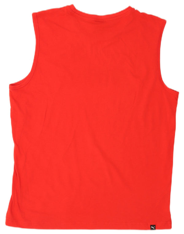 Puma Mens Graphic Vest Top Grande Vermelho