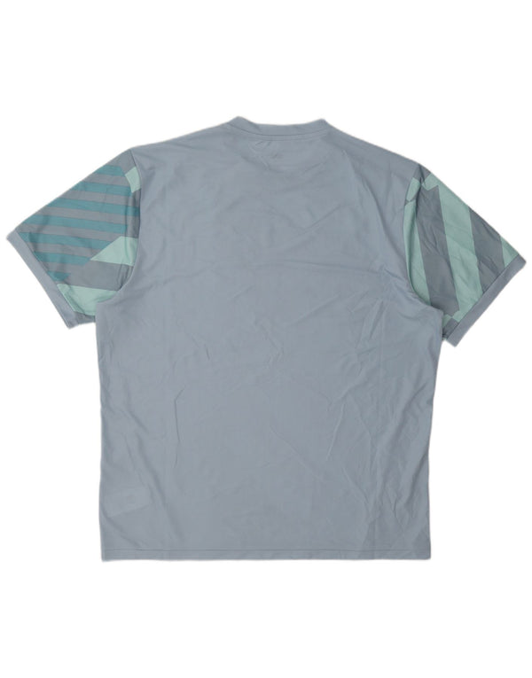 Puma Mens T-Shirt Top XL Poliéster Geométrico Azul
