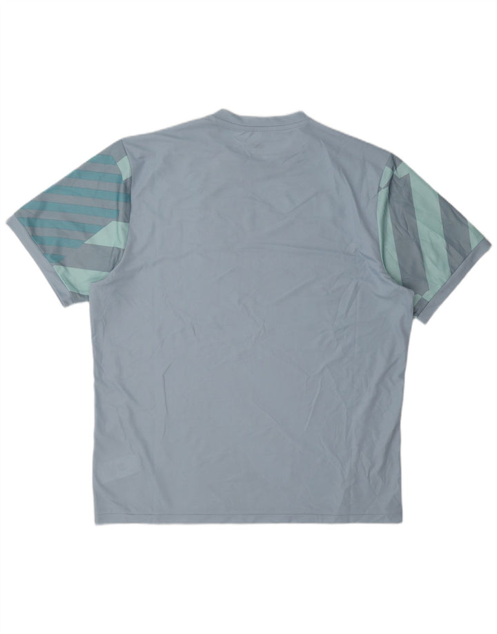 Puma Mens T-Shirt Top XL Poliéster Geométrico Azul
