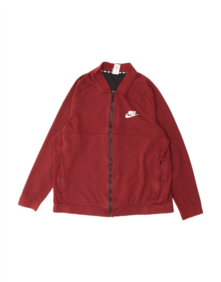 NIKE Mens Tracksuit Top Jacket XL Marrom Algodão