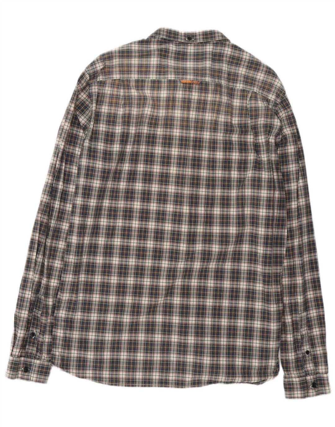 Camisa masculina Superdry 2XL algodão xadrez azul marinho