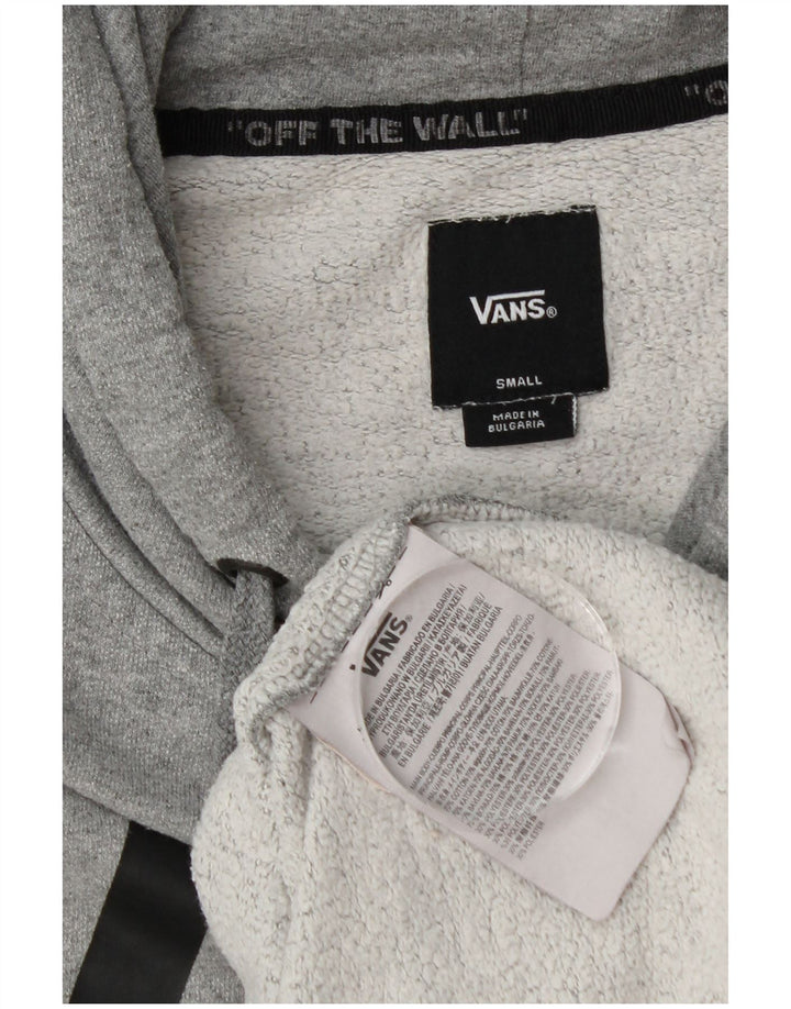 Vans masculino gráfico moletom com capuz pequeno algodão manchado cinza