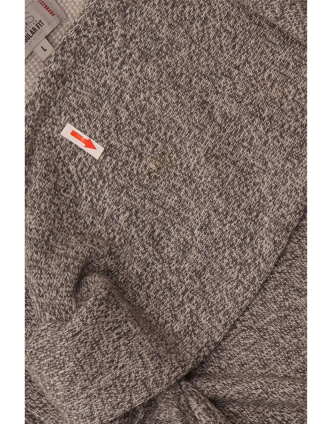 Suéter masculino Marks & Spencer com gola redonda grande cinza manchado