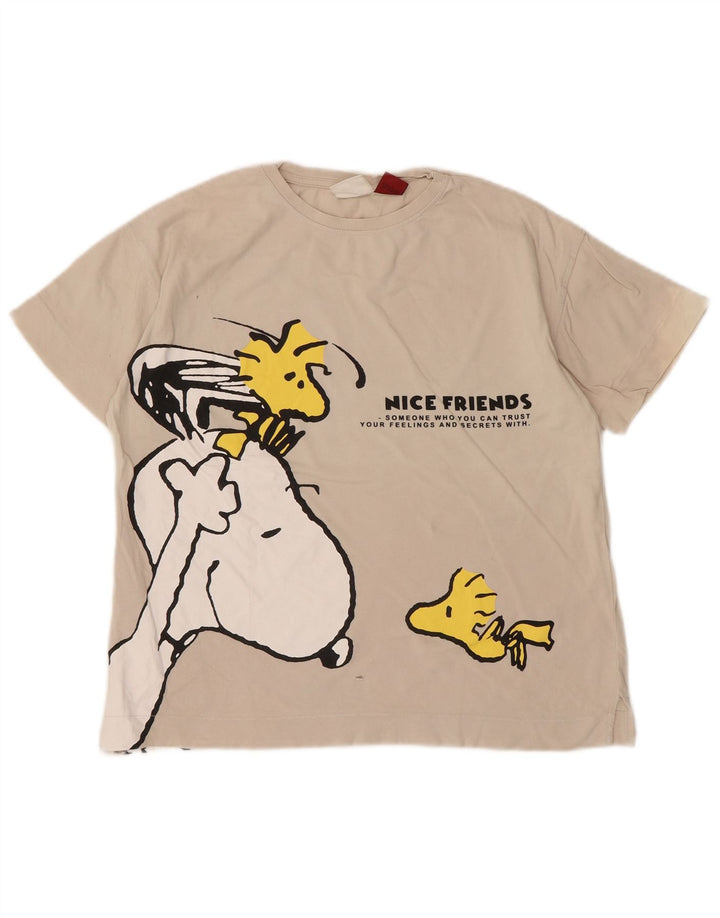 Zara Boys Camiseta gráfica top 9-10 anos off white