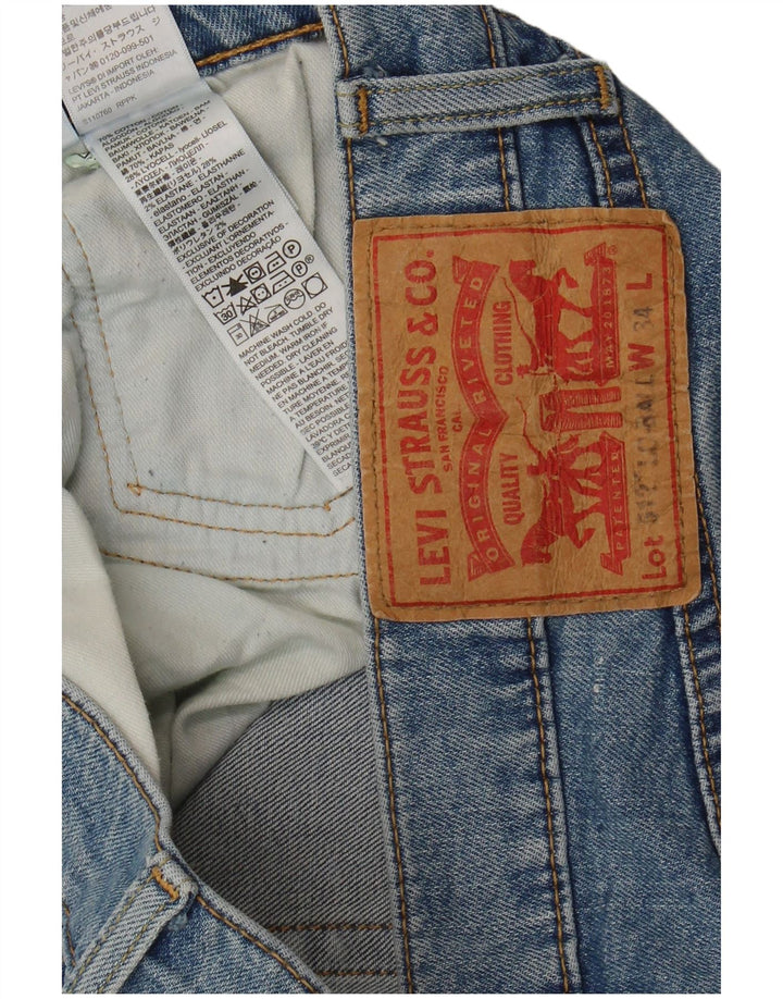 Calça jeans masculina Levi's 512 Distressed Slim Tapered W34 L32 Azul Algodão