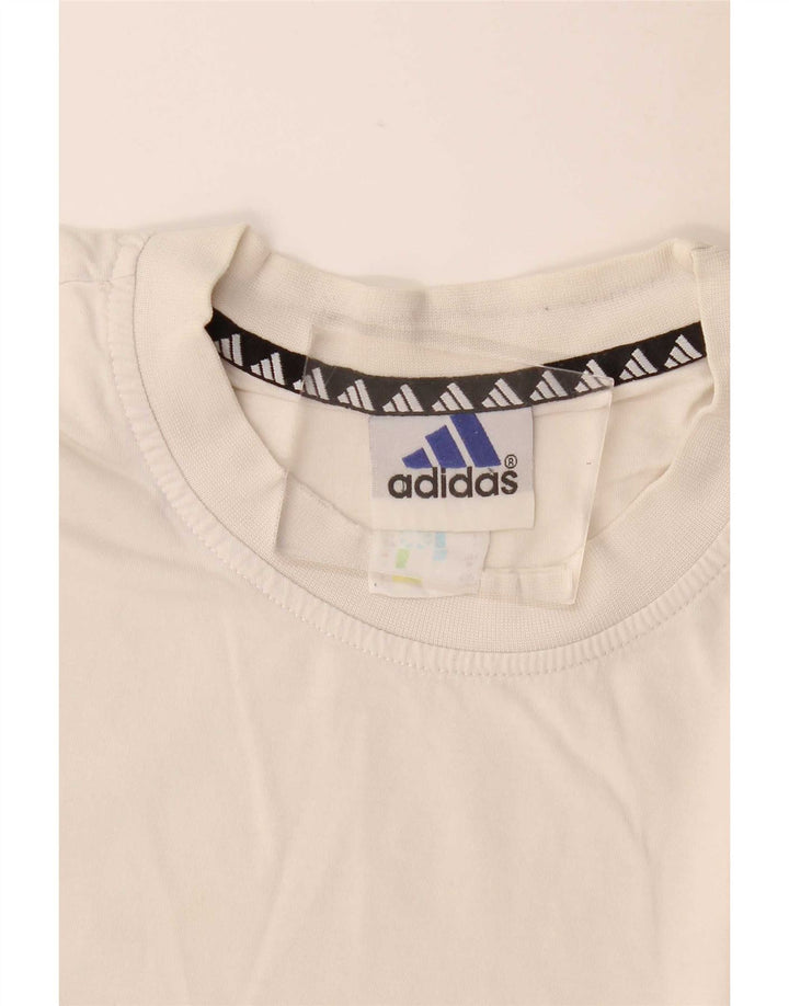 Adidas Mens Camiseta Top Médio Branco