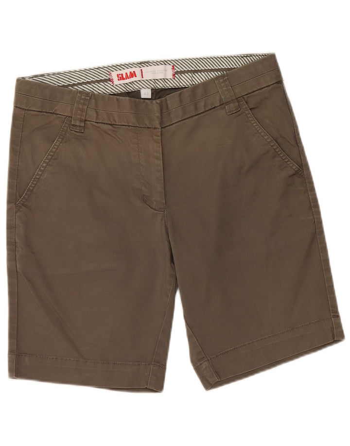 Shorts Chino Feminino Slam IT 42 Médio W30 Algodão Cáqui