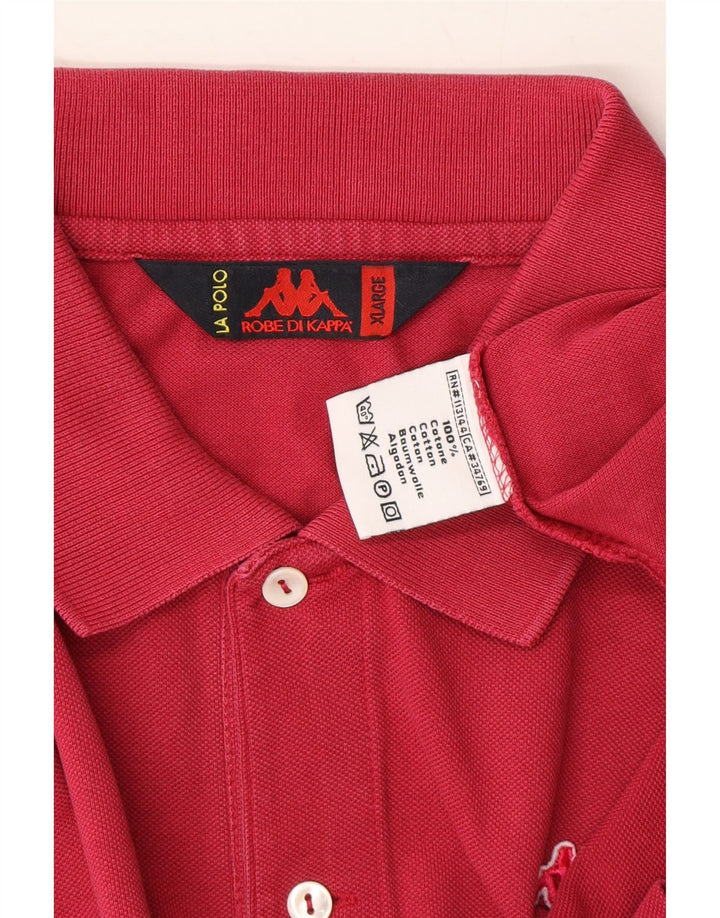 KAPPA Mens Polo Shirt XL Red Cotton Vintage Kappa and Second-Hand Kappa from Messina Hembry 