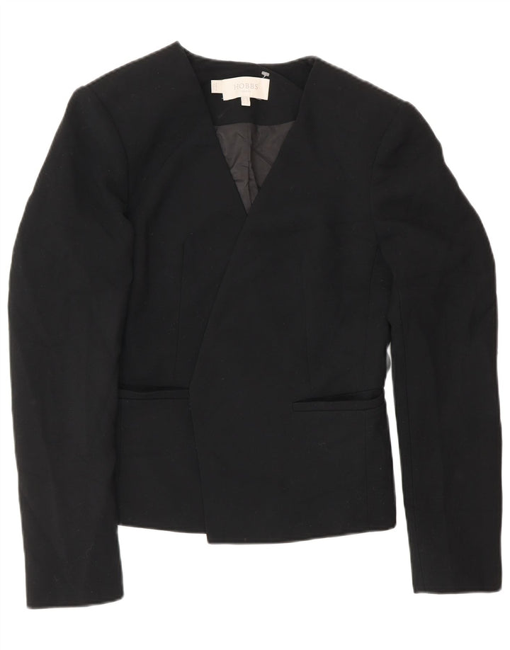 Jaqueta Blazer aberta feminina Hobbs UK 10 poliéster preto pequeno