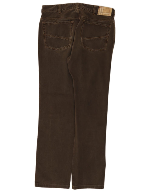 Jeans retos masculinos Burberry W35 L32 algodão marrom
