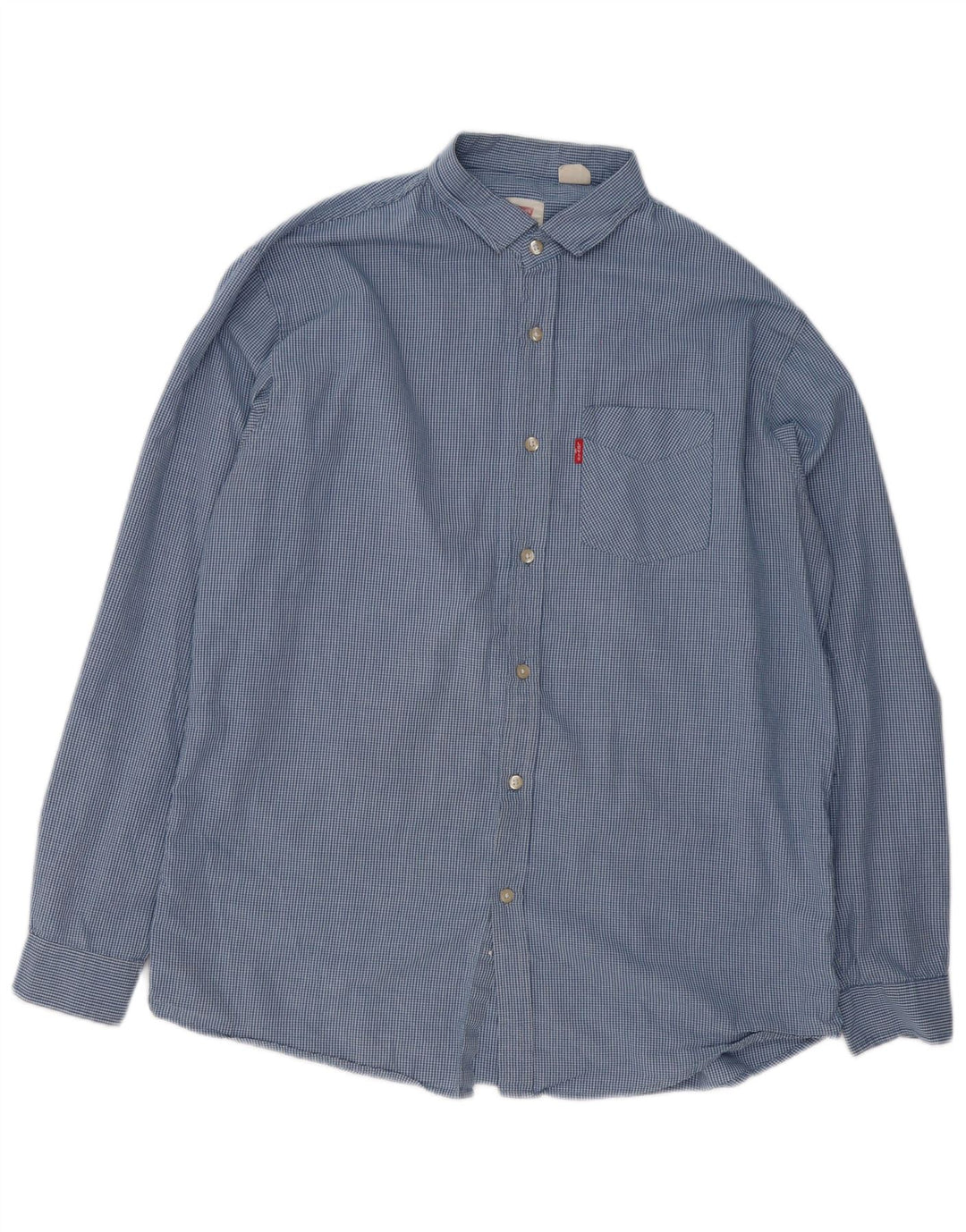 Camisa masculina Levi's XL azul algodão guingão
