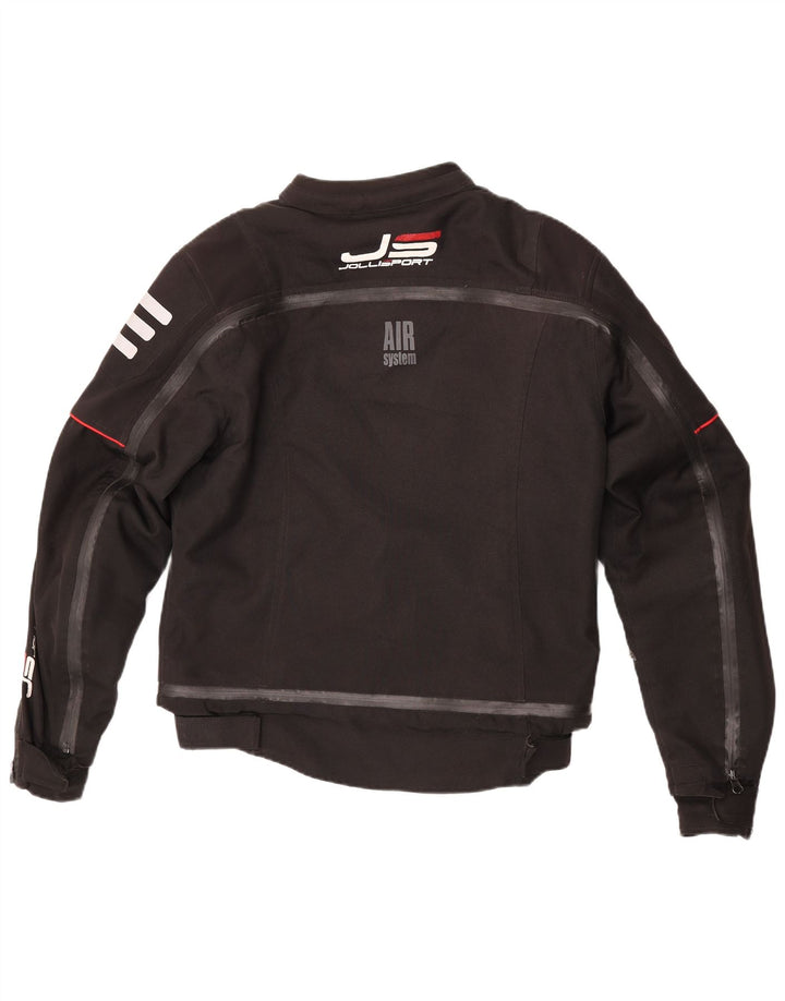 Jaqueta feminina Jollisport para motociclista Reino Unido 16 grande poliéster preto