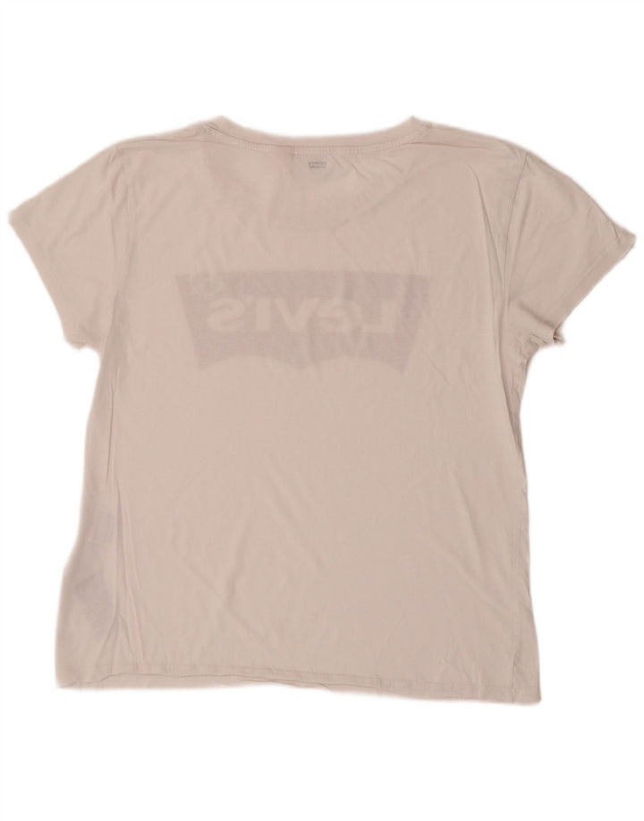 Camiseta gráfica masculina Levi's Top grande de algodão branco