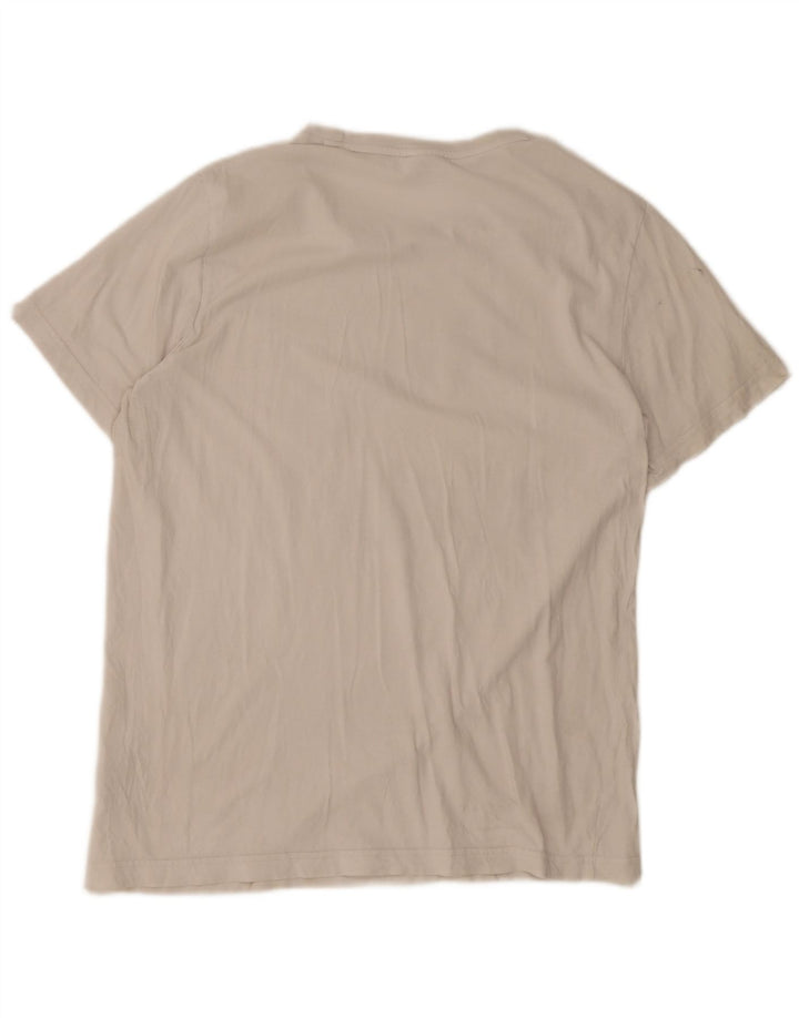 Puma Mens Graphic T-Shirt Top Grande Algodão Branco