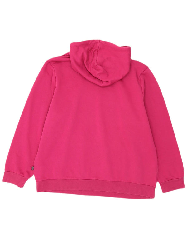 Puma feminino gráfico oversized moletom com capuz UK 20 2XL algodão rosa