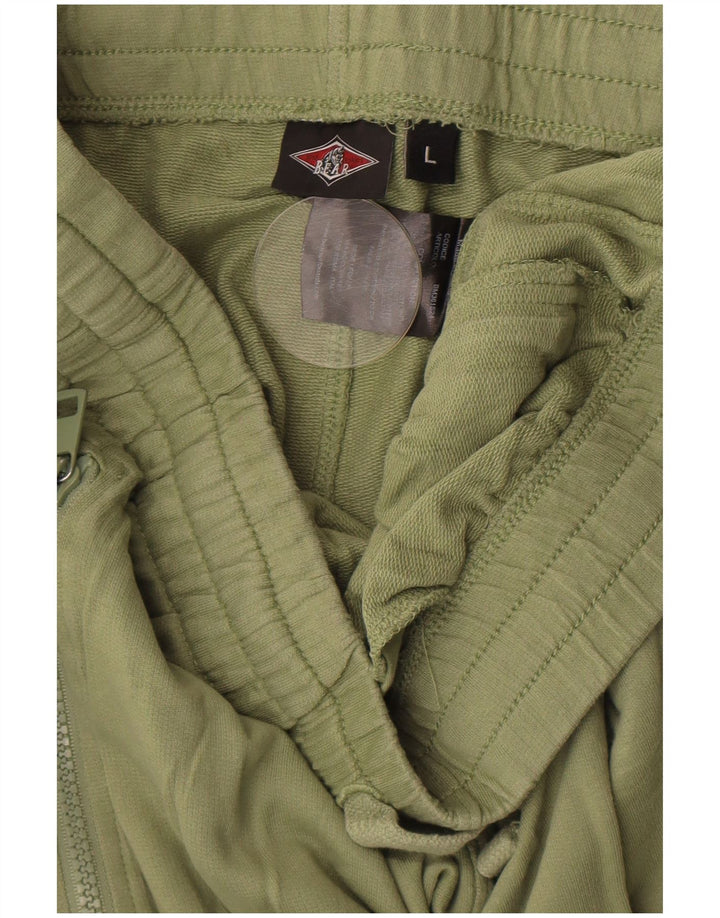 Bear Mens Cargo Calças de treino Joggers grandes de algodão cáqui