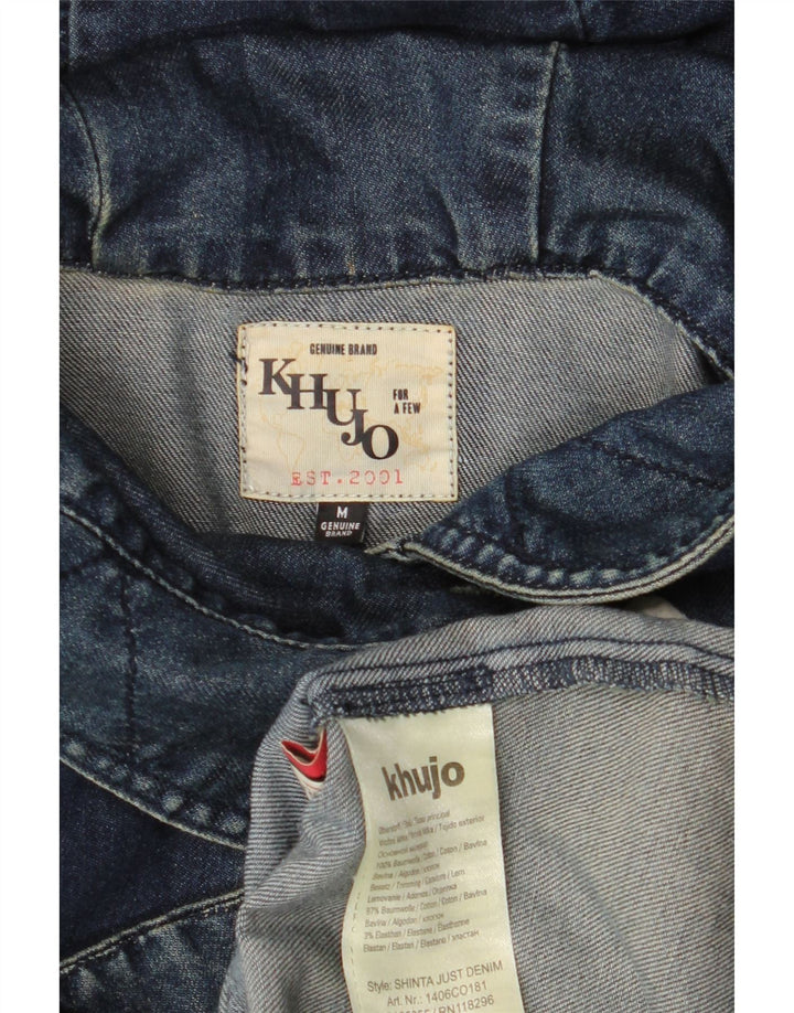 Casaco duffle feminino com capuz KHUJO Reino Unido 14 algodão azul marinho médio