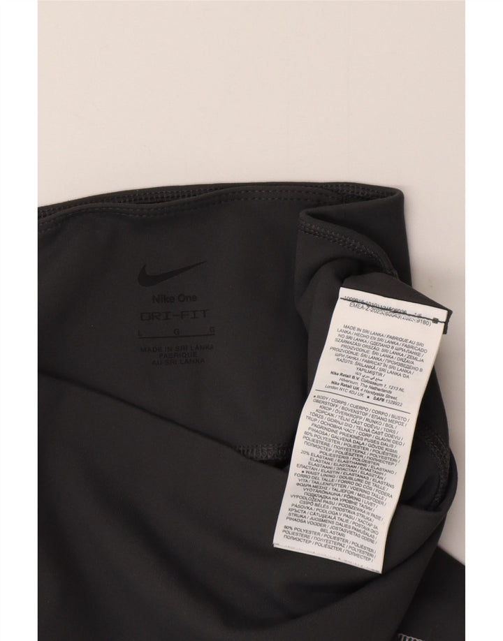 Leggings femininas Nike Graphic UK 16 grande poliéster cinza