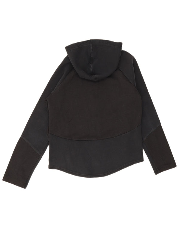 Suéter Puma feminino com capuz e zíper UK 6 XS algodão preto