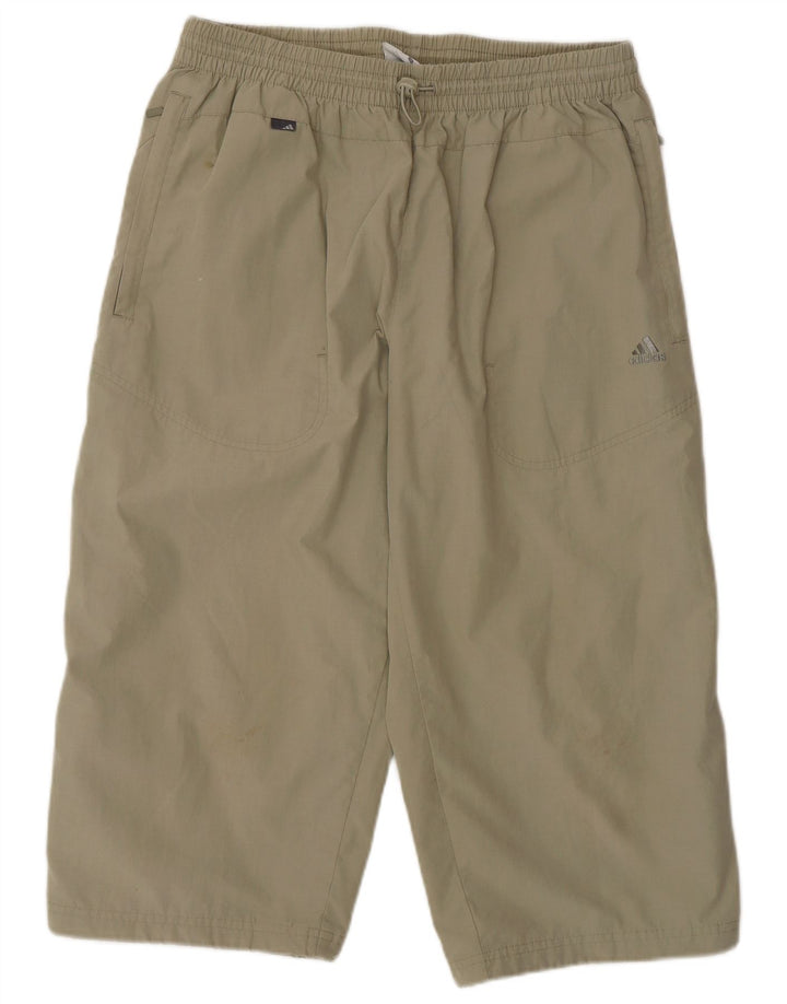 Adidas Mens Capri Calças De Treino Pequeno Poliéster Cáqui