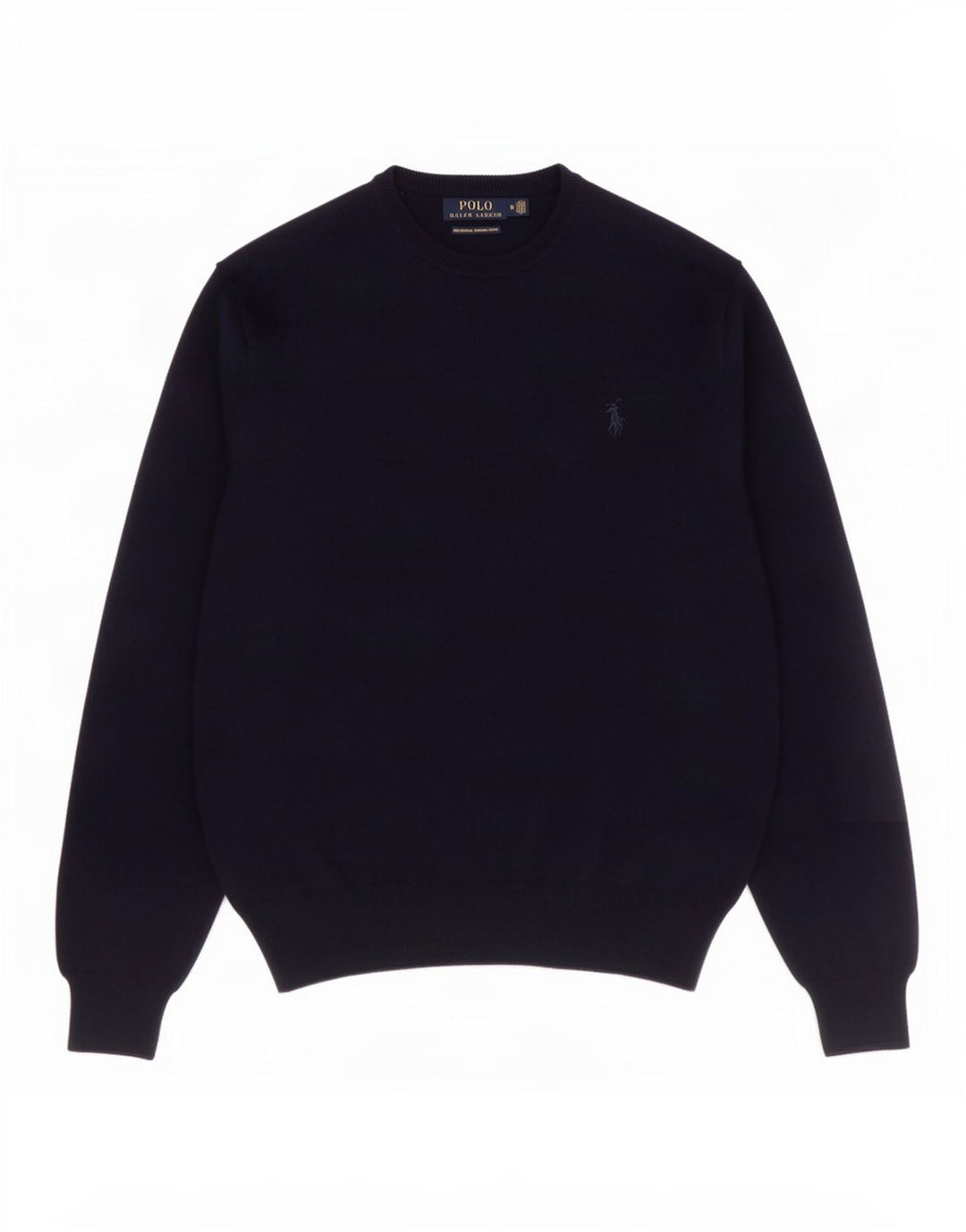 Suéter masculino Polo Ralph Lauren com gola redonda, azul marinho médio
