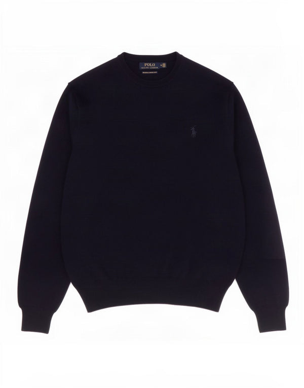 Suéter masculino Polo Ralph Lauren com gola redonda, azul marinho médio