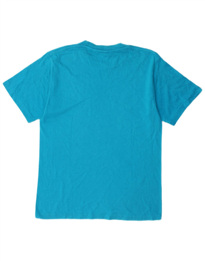 Camiseta masculina estampada Champion algodão azul médio