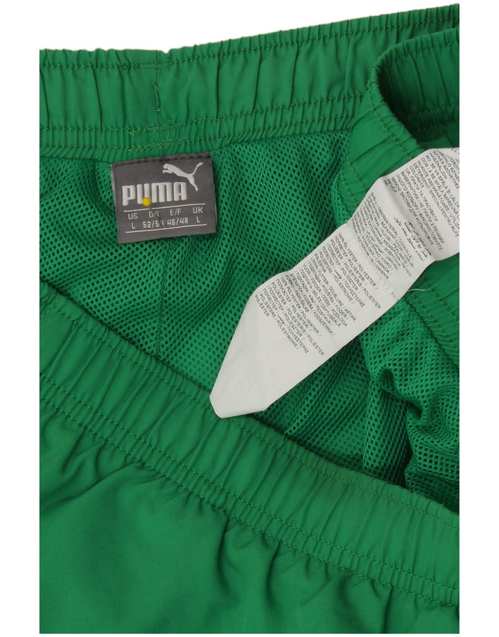 Puma Mens Sport Shorts Grande Verde Poliéster Esportes
