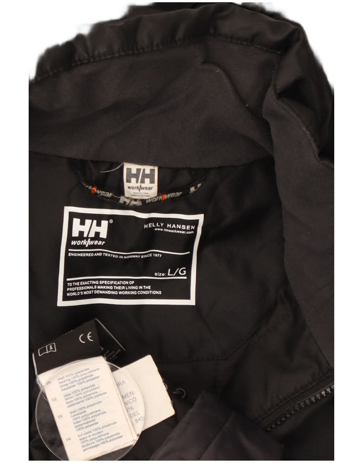 Jaqueta corta-vento masculina Helly Hansen com capuz UK 40 grande bloco colorido preto
