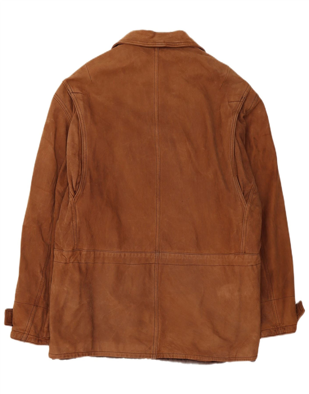Casaco de couro masculino VINTAGE UK 42 XL marrom