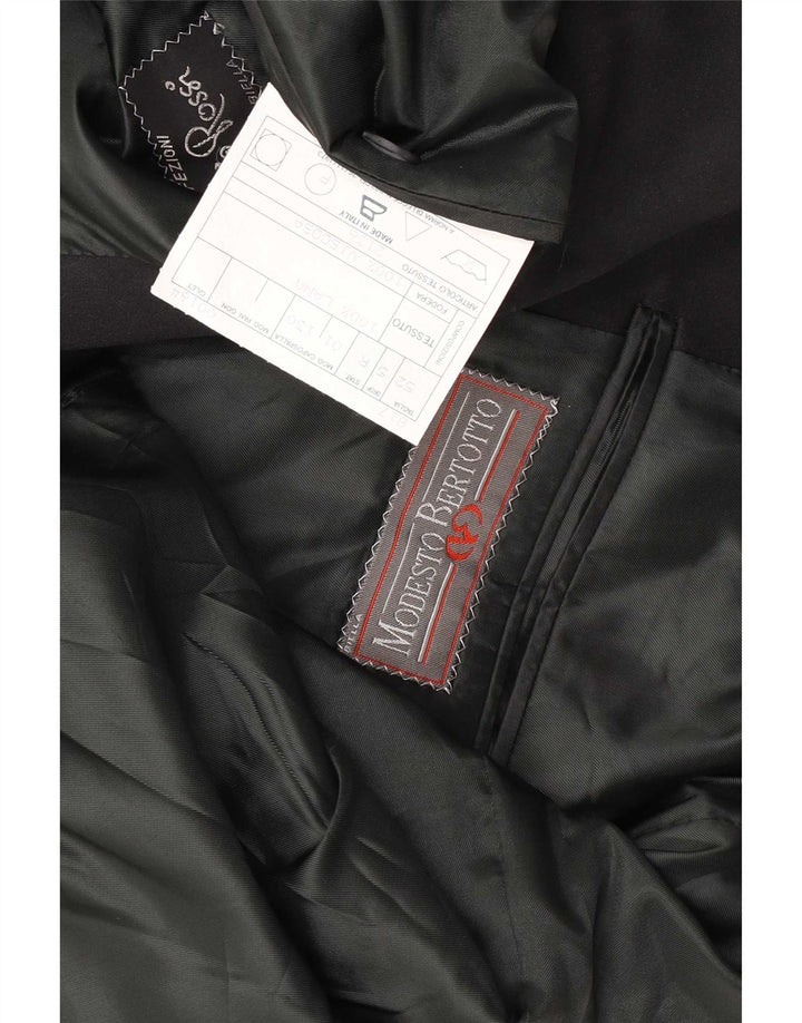 Jaqueta Blazer Masculina Modesto Bertotto com 1 Botão IT 52 XL Lã Preta