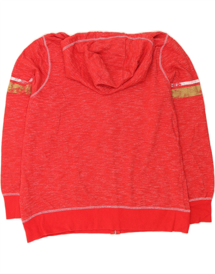 MAJESTIC Mens Graphic Zip Hoodie Sweater 2XL Red Cotton Vintage Majestic and Second-Hand Majestic from Messina Hembry 
