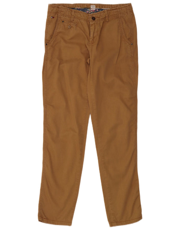 Tommy Hilfiger Mens Slim Fit Chino Calças W28 L34 Algodão Bege