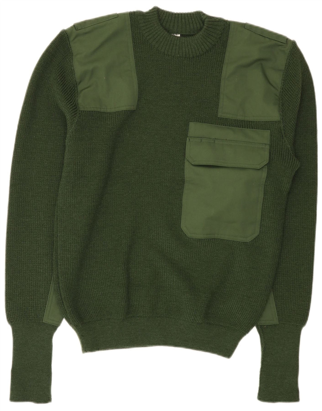 Suéter masculino Halfen com gola redonda IT 48 lã colorblock verde médio