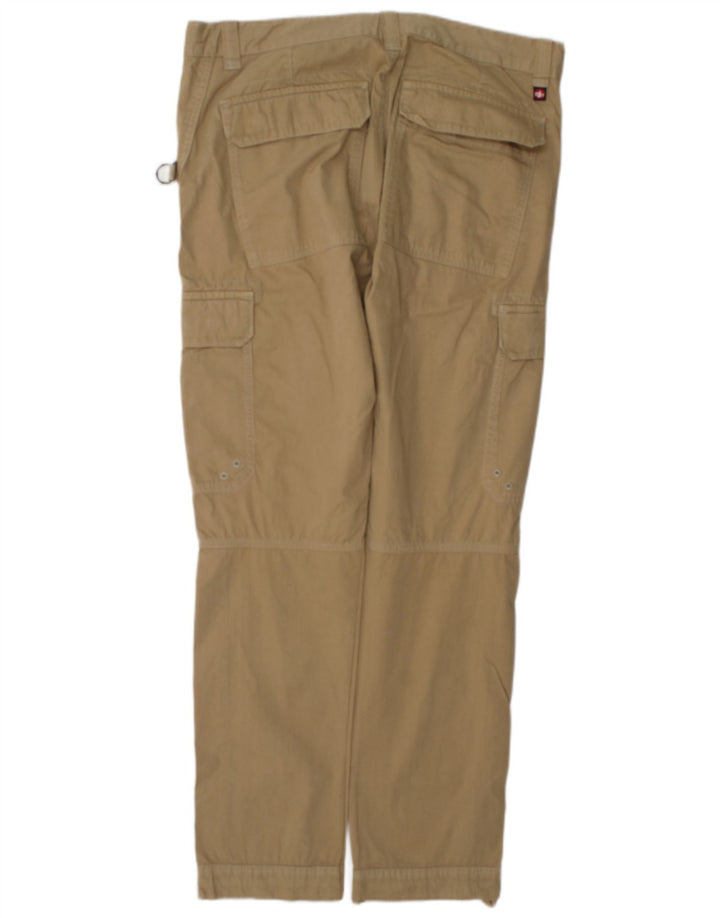 Calça cargo reta masculina Murphy & Nye W36 L32 algodão bege