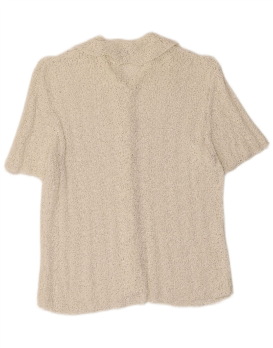 Blusa feminina de manga curta Marks & Spencer UK 12 médio off white