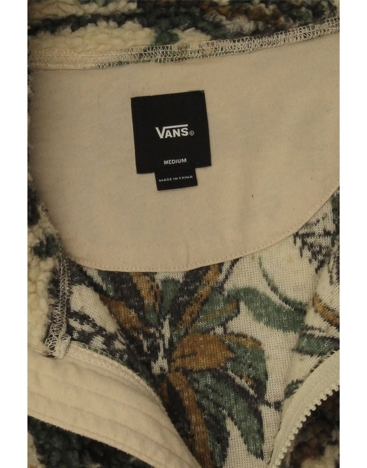 Jaqueta Vans Mens Fleece UK 38 Médio Verde Floral Poliéster