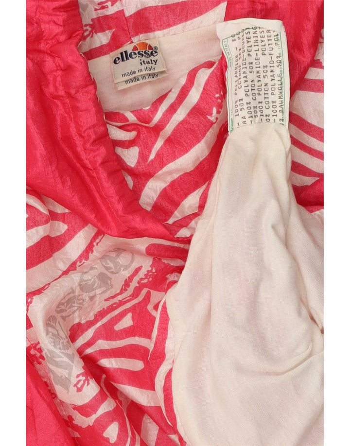 Pulôver Ellesse feminino com estampa de animal rosa, jaqueta UK 22 3XL