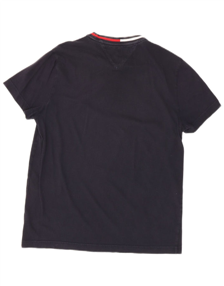 Camiseta masculina TOMMY HILFIGER de algodão azul marinho médio