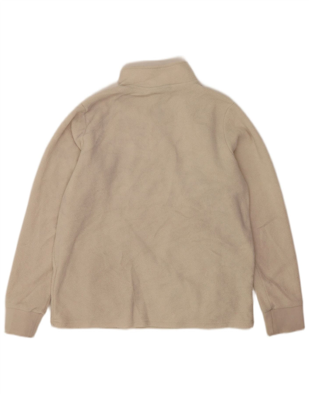 Suéter de lã masculino Nautica com zíper e gola média, poliéster branco