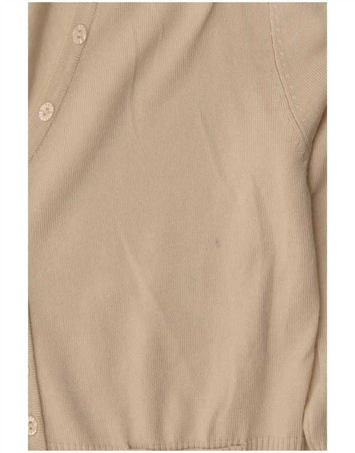 Suéter cardigã feminino John Lewis Reino Unido 10 viscose bege pequeno