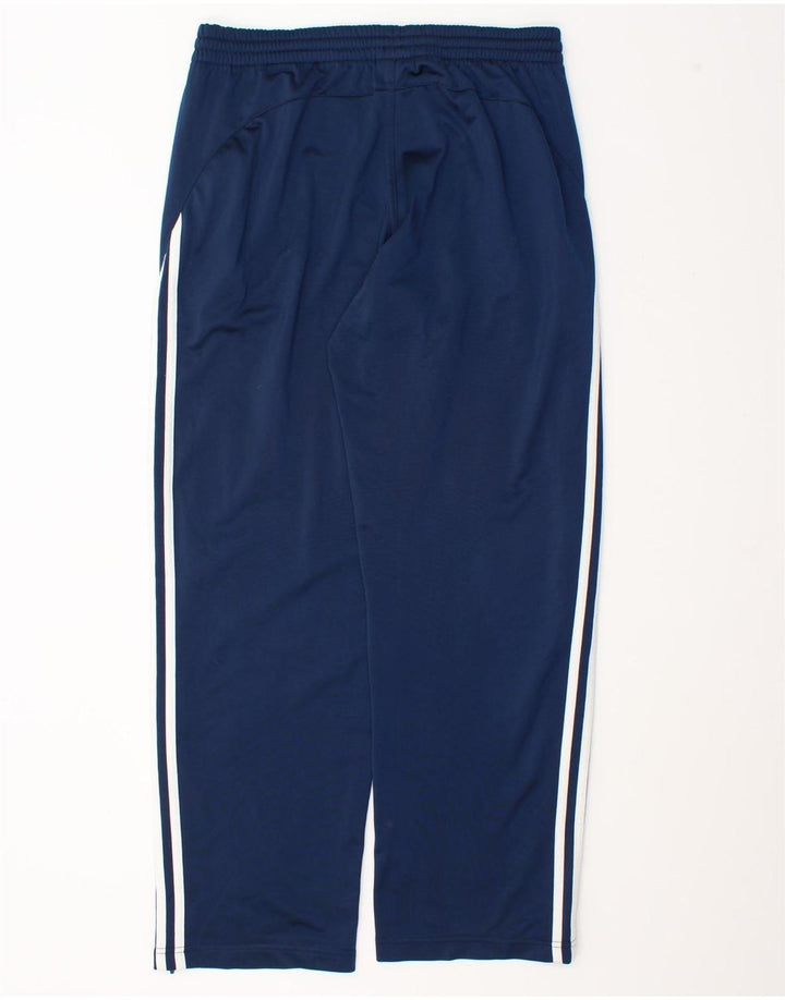 Calça de treino masculina Adidas grande poliéster azul marinho