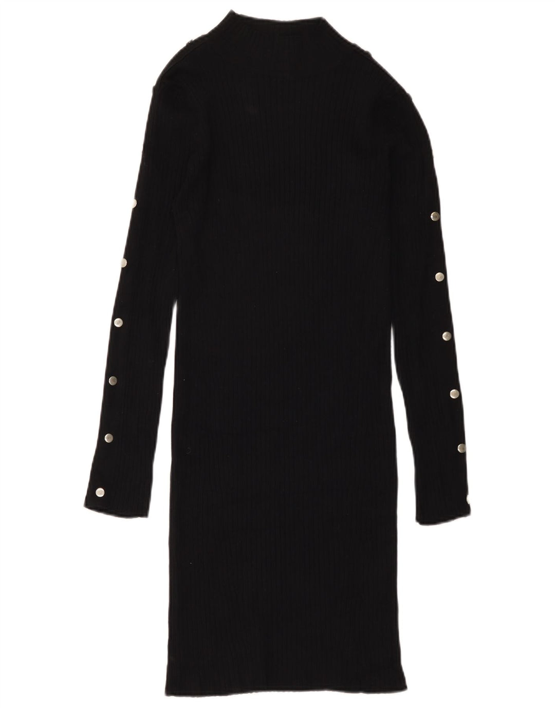 Zara Vestido Jumper Feminino Reino Unido 12 Viscose Preto Médio