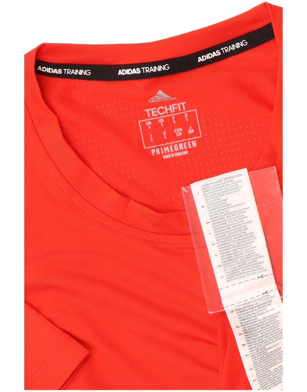 ADIDAS Mens Aeroready T-Shirt Top Grande Poliéster Vermelho