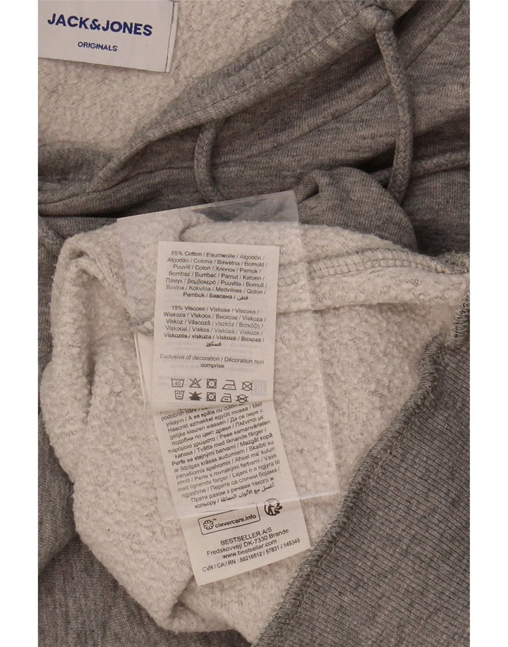 JACK & JONES Mens Hoodie Jumper Large Grey Cotton Vintage Jack & Jones and Second-Hand Jack & Jones from Messina Hembry 